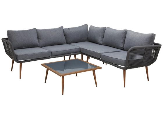 Loungegarnitur Egina - Braun/Grau, MODERN, Glas/Kunststoff - Luca Bessoni Loungegarnitur Egina - Braun/Grau, MODERN, Glas/Kunststoff - Luca Bessoni
