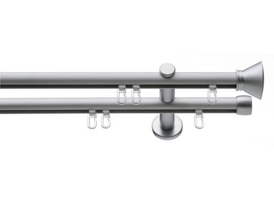 Rundstange Ibiza, 2-lfg. - Silberfarben, KONVENTIONELL, Metall (210/4.5/12cm) - Ombra Rundstange Ibiza, 2-lfg. - Silberfarben, KONVENTIONELL, Metall (210/4.5/12cm) - Ombra