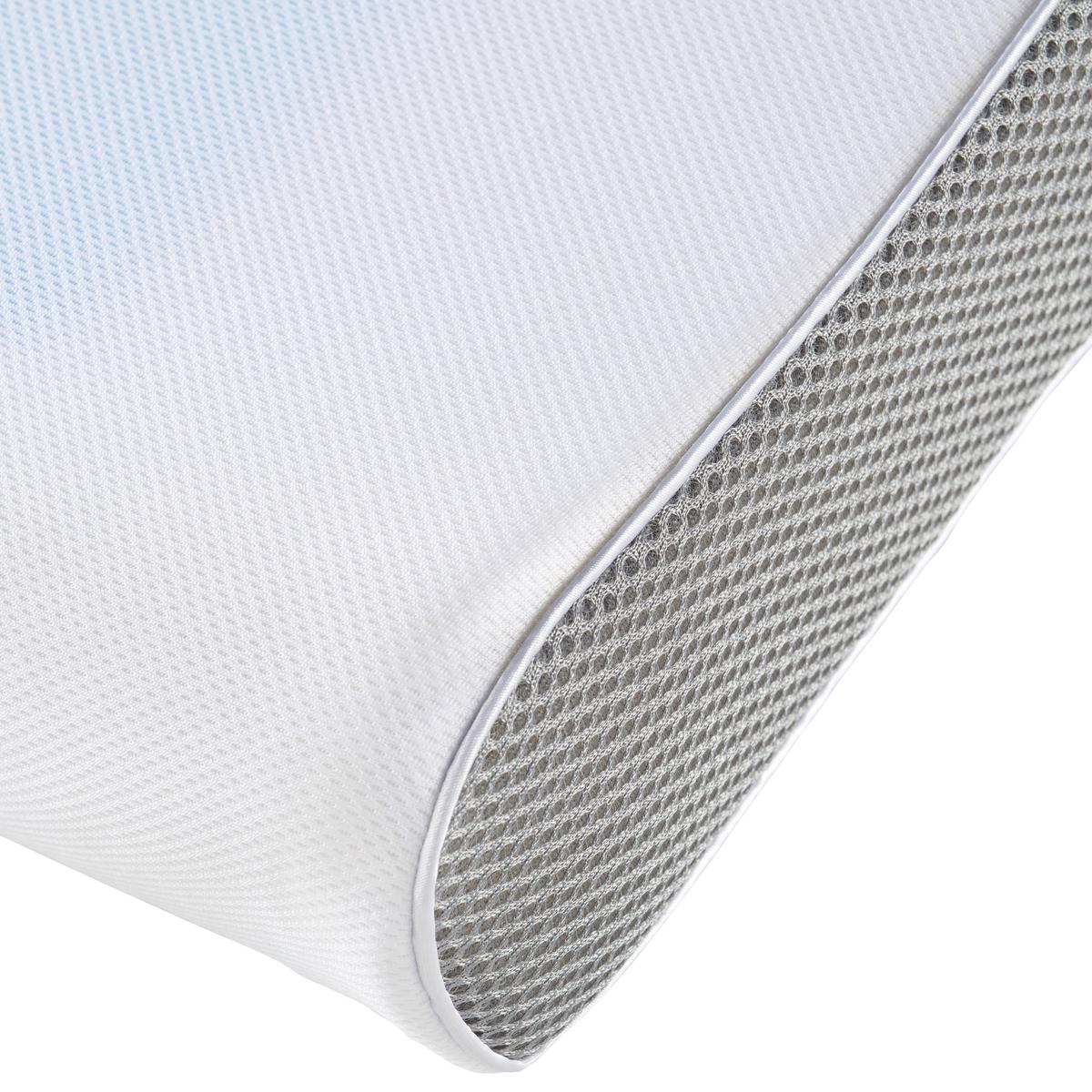 ANATOMICKÝ POLŠTÁŘ GERRY - bílá/modrá, textil (40/60/7cm) - Premium Living
