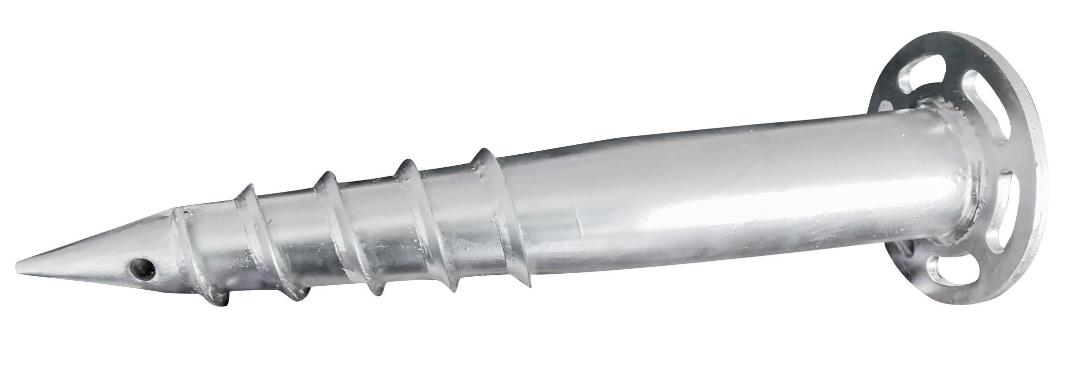 FUNDAMENT ERDANKER MIT GEWINDE - Silberfarben, Basics, Metall (16/50cm)