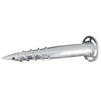 FUNDAMENT ERDANKER MIT GEWINDE - Silberfarben, Basics, Metall (16/50cm)