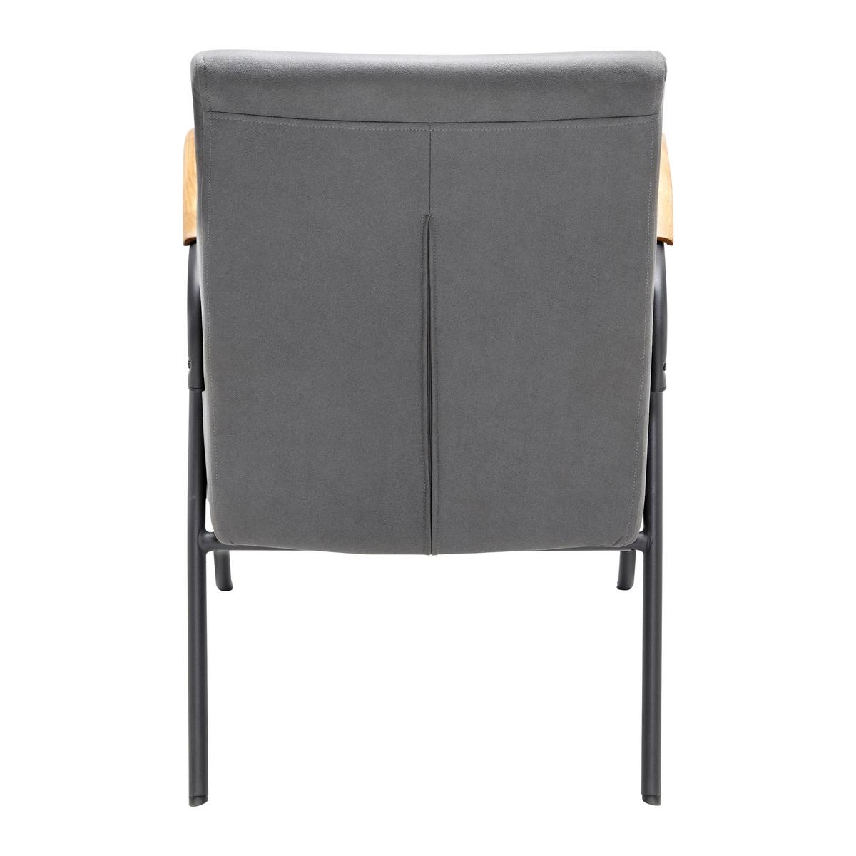 Retro křeslo Nati šedé - šedá/černá, Moderní, kov/dřevo (52/79/66cm) - Bessagi Home