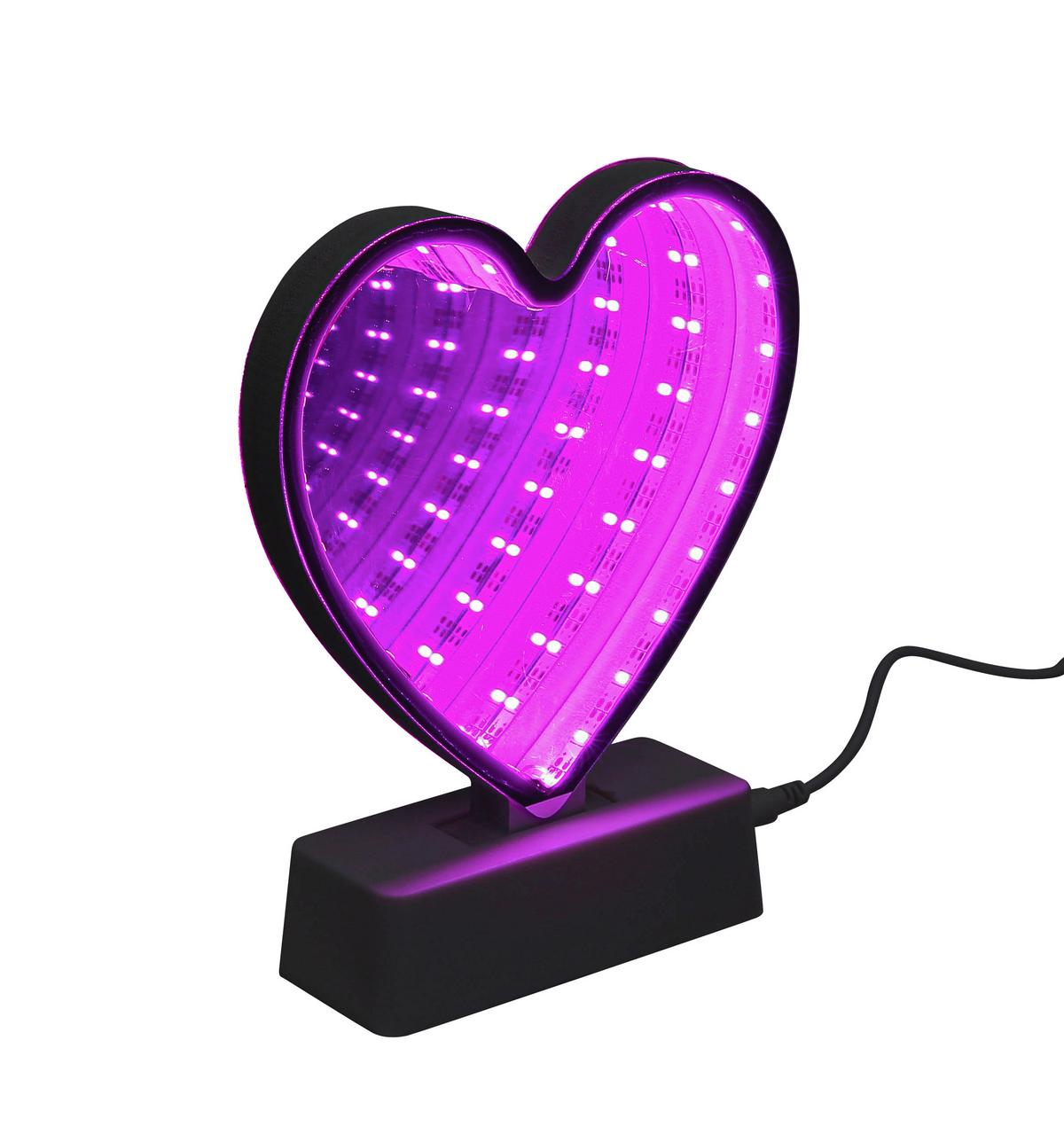 LED-Dekoleuchte Heart - Transparent/Weiß, Basics, Kunststoff (14,5/4,6/17,9cm) - Luca Bessoni