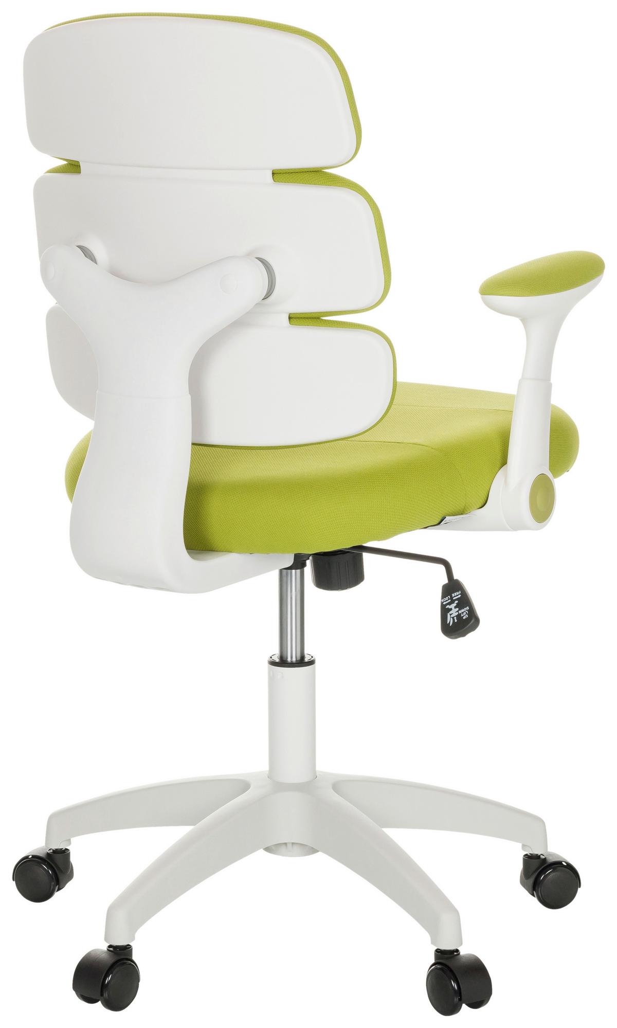 Jugenddrehstuhl Kid Ergolino W - Weiß/Grün, Basics, Kunststoff/Textil (62/86-97/62cm) - MID.YOU