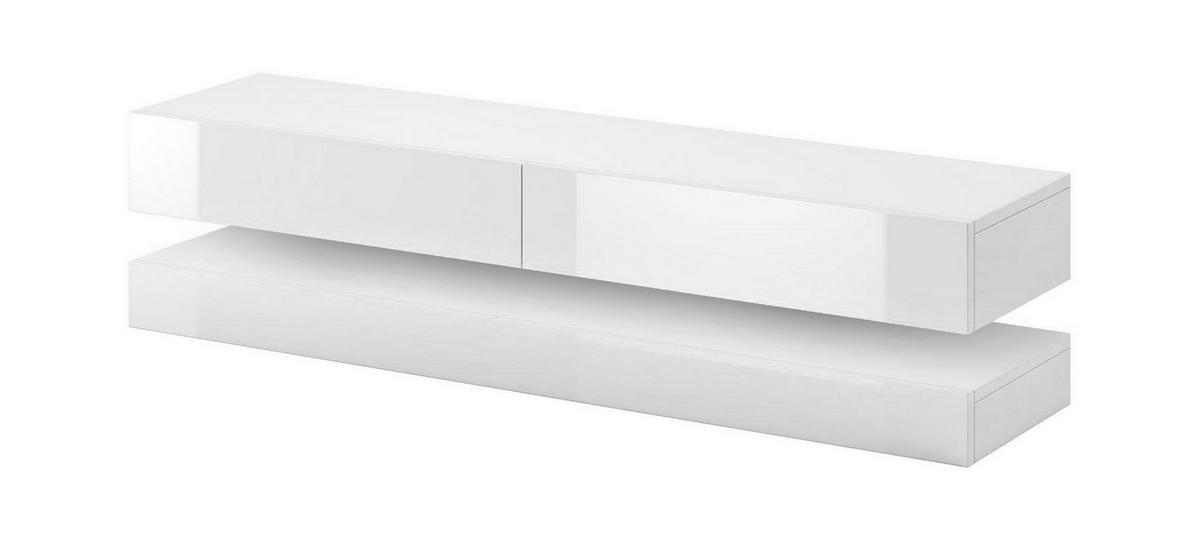 Lowboard TV Stand Fly Weiß B: 140 cm - Weiß, Design, Holzwerkstoff (140/25/33,8cm) - MID.YOU