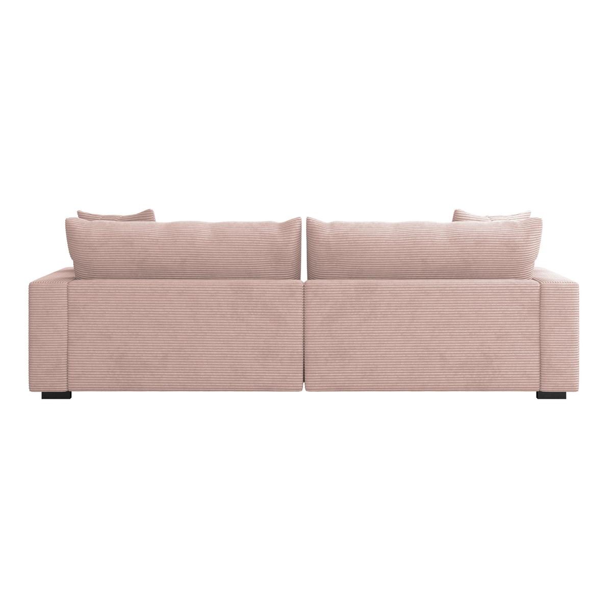 Big Sofa Pelle Mit Kissen B: 261 Cm Rosa - Wengefarben/Rosa, Trend, Textil (261/124cm) - Luca Bessoni