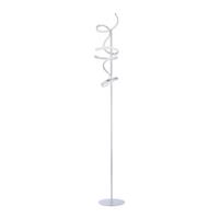 Led-stehlampe Dimmbar Silberfarben Spiralförmig - Silberfarben, Design, Metall (22/22/156cm)