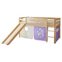 Spielbett Manuel Flieder Kiefer Massiv 90 Cm Leiter - Flieder/Kieferfarben, Natur, Holz (90/200cm) - MID.YOU
