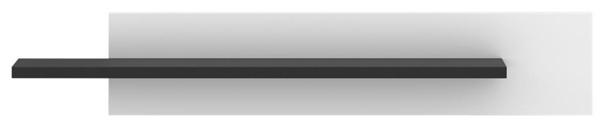 Wandboard Ambiente B: 140 cm Alpinweiss, Anthrazit - Anthrazit/Weiß, MODERN, Holzwerkstoff (140/25/20cm)