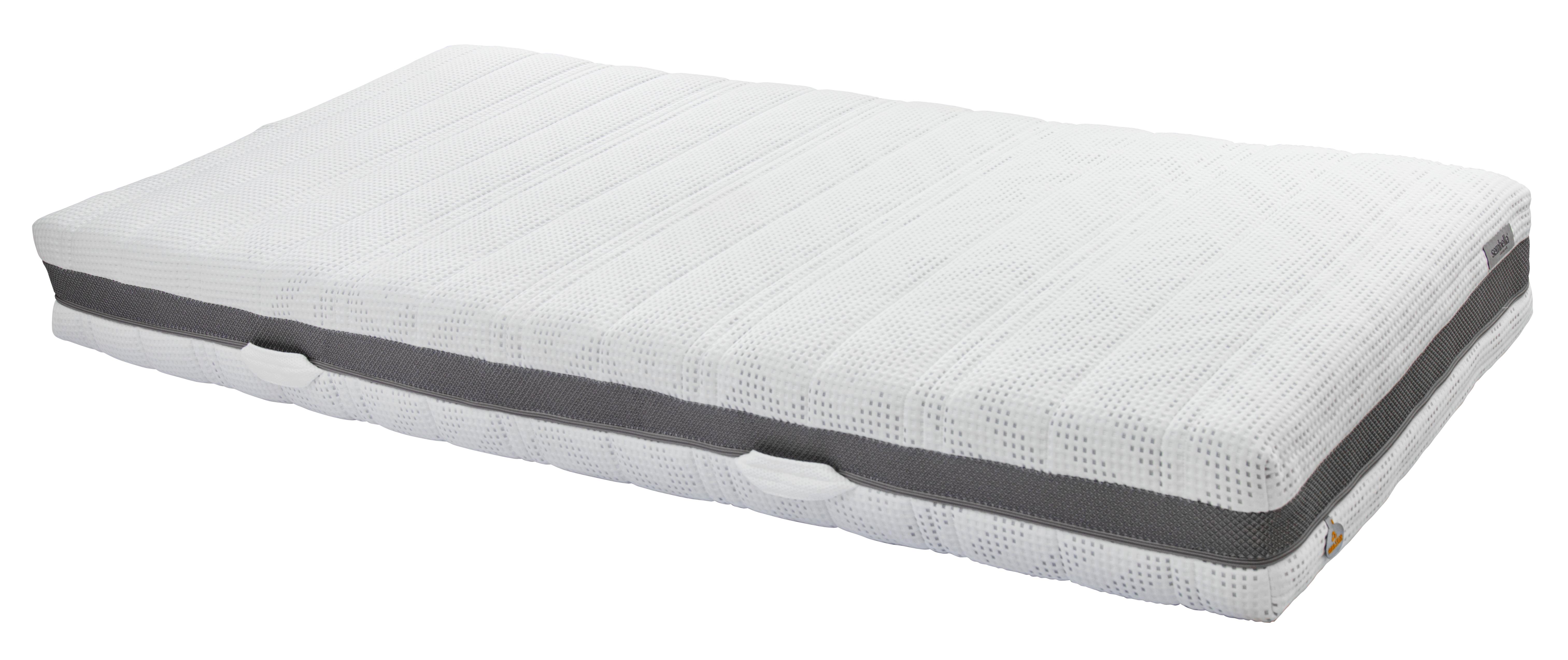 Gelschaummatratze Nashville 90x200 cm H3 H: 20 cm - Weiß, Textil (90/200cm) - Sembella