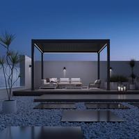 Pergola Deluxe Plus 400x400cm Wetterfest, Elektrisch - Anthrazit, Basics, Metall (400/255/400cm) - WEIDE