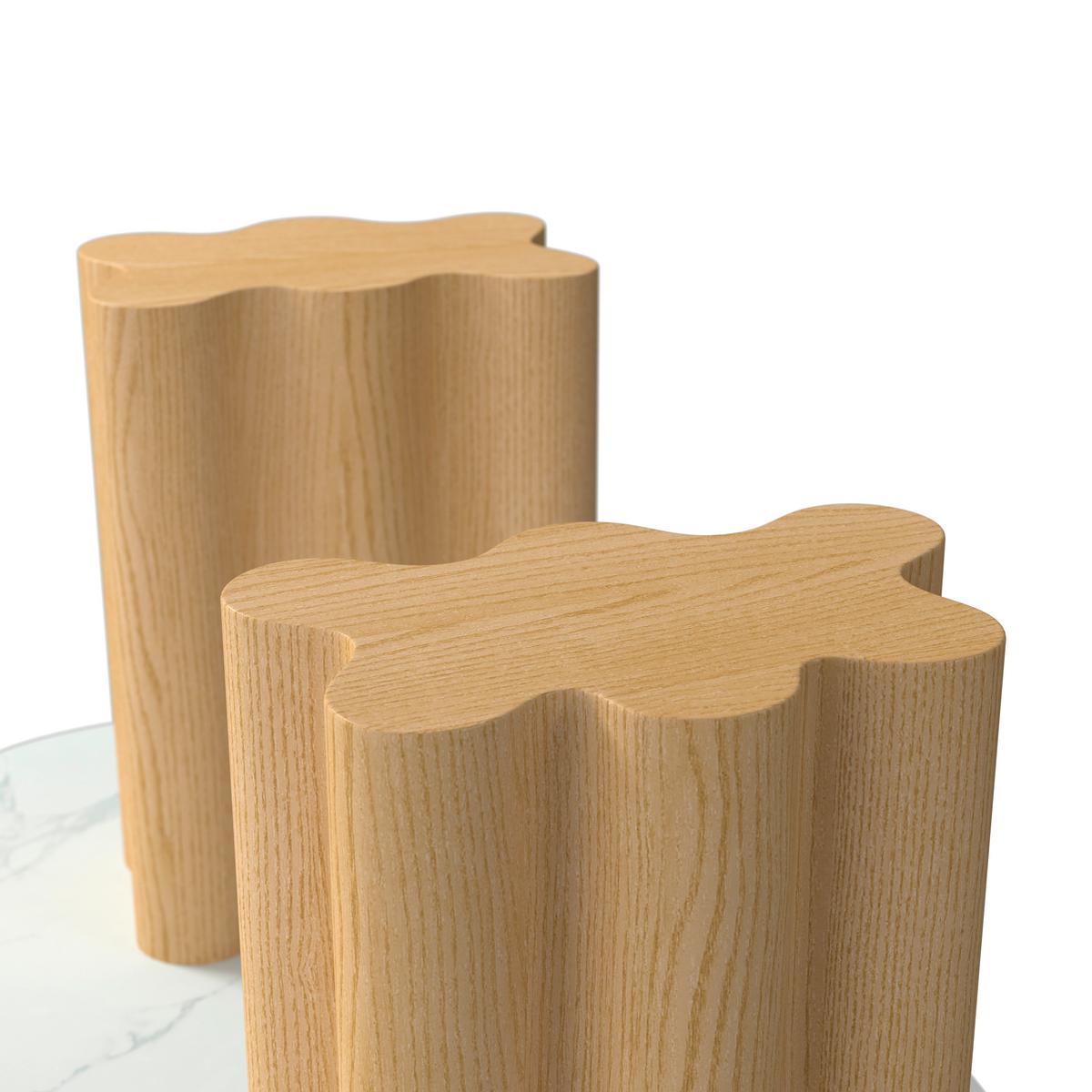 Jídelní stůl Elenya, š: 200 cm - bílá/barvy dubu, Moderní, dřevo/kompozitní dřevo (200/76/100cm) - Bessagi Home