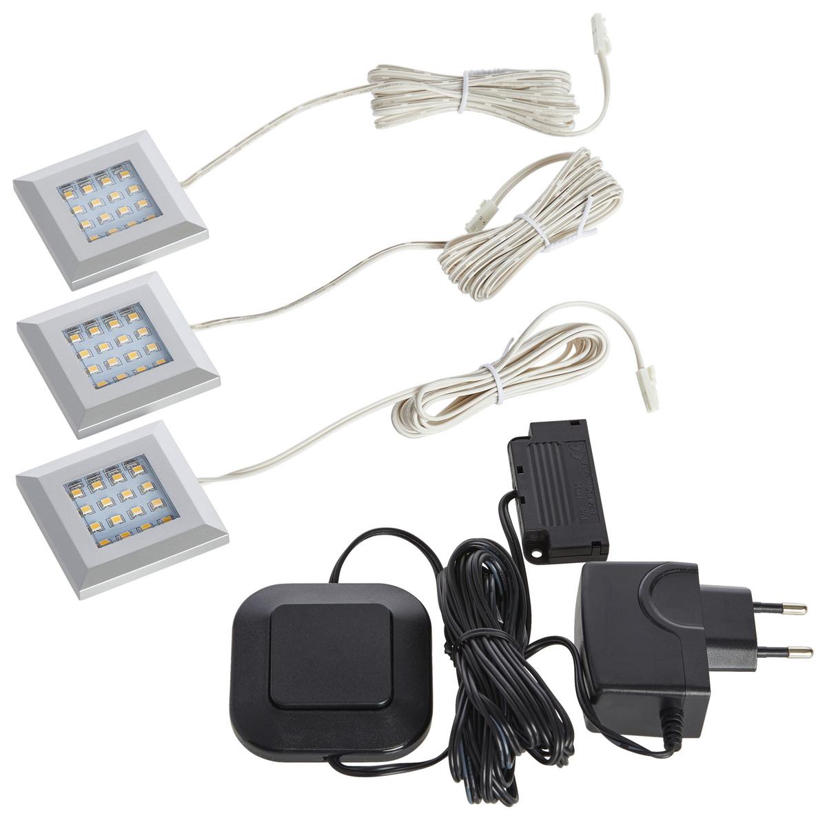 LED-SPOT-SET KANSAS - Schwarz/Weiß, KONVENTIONELL, Kunststoff (5,5/1/5,5cm) - Livetastic