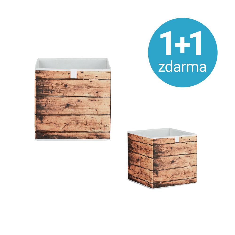 Úložný Box Poppi 4 1+1 Zdarma (1*kus=2 Produkty) - přírodní barvy, Moderní, karton/textil (32/32/32cm) - Modern Living