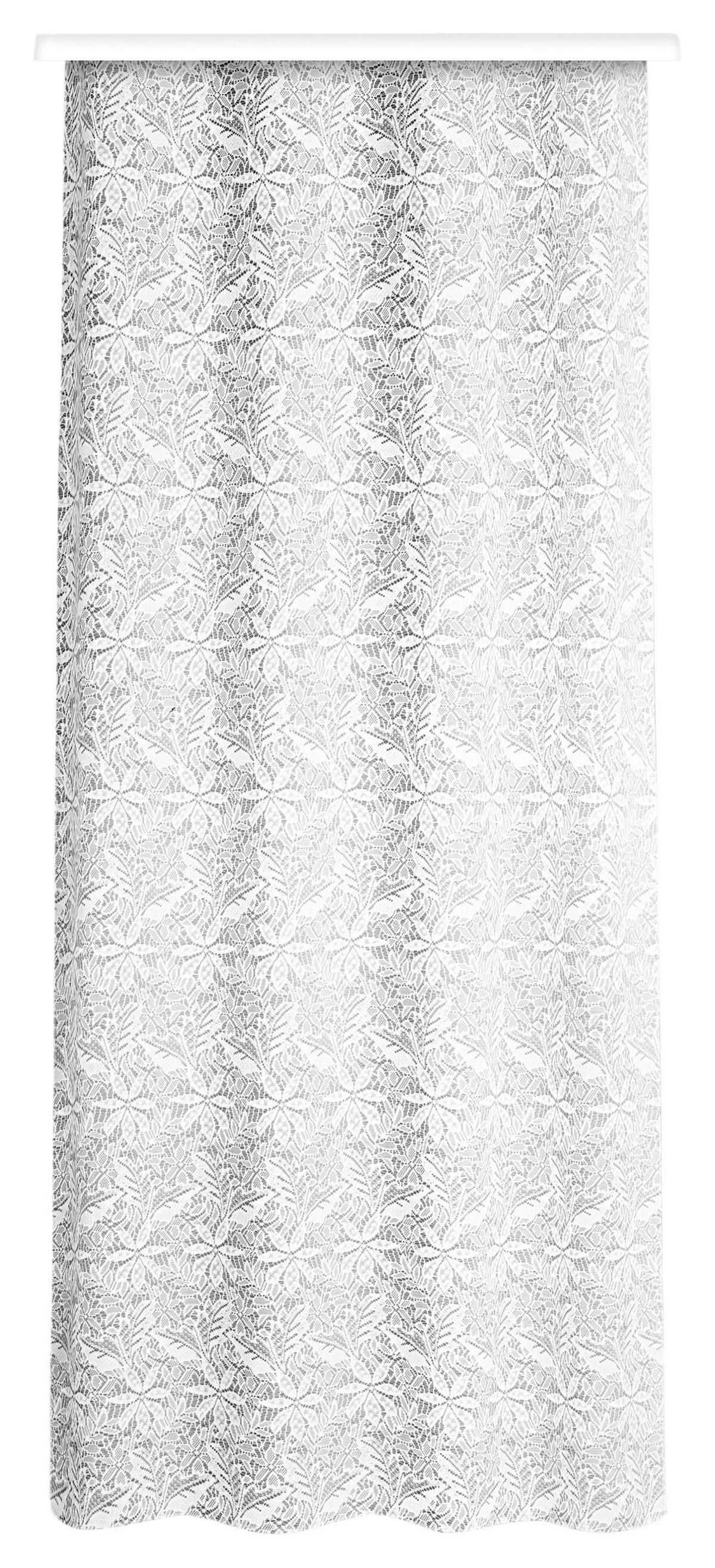 Fertigvorhang Flora - Weiß, ROMANTIK / LANDHAUS, Textil (140/245cm) - James Wood