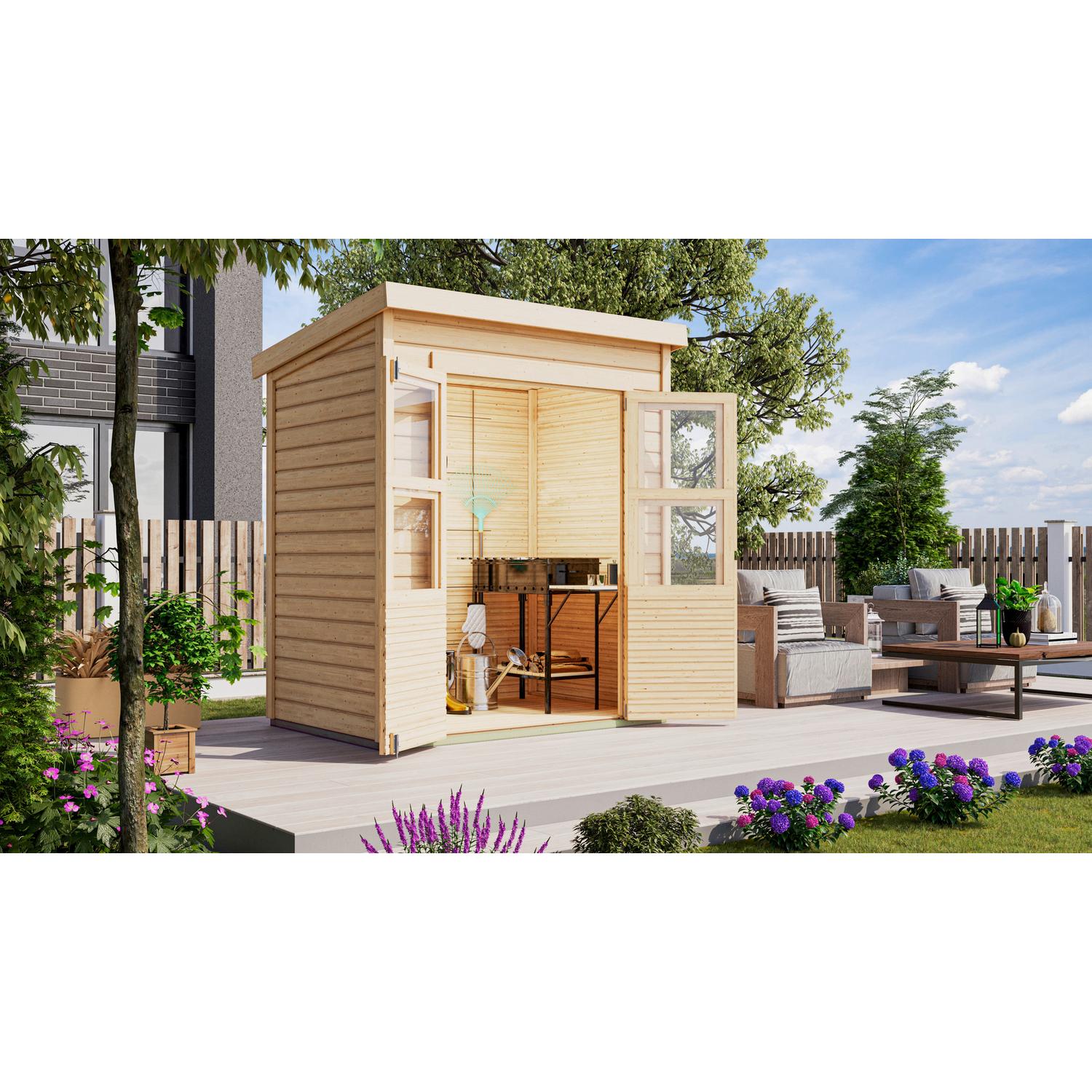 Gartenhaus Kappeln 2 39545 Fichtefarben 182x122x220 cm