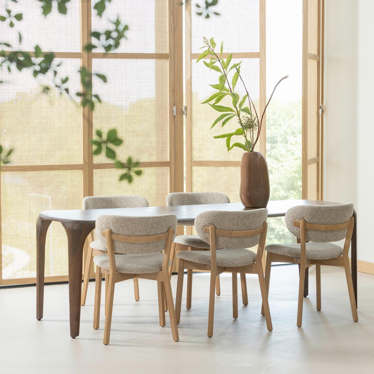 Stuhl-Set Udar Naturfarben B: 51cm - Naturfarben, MODERN, Holz/Textil (51/82/60cm) - Livetastic