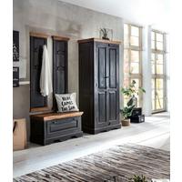 Garderobe Dielen Schwarz/Honig B: 165cm - Schwarz/Honig, Design, Holz/Holzwerkstoff (165/180/45cm) - MID.YOU