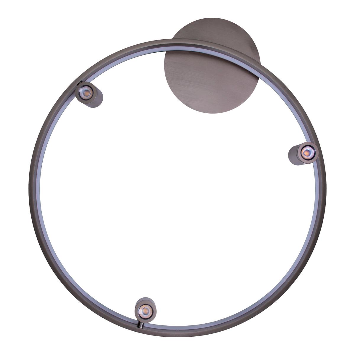 LED-Deckenleuchte Titanfarben, 37w - Titanfarben, KONVENTIONELL, Kunststoff/Metall (65/58/9cm) - Näve