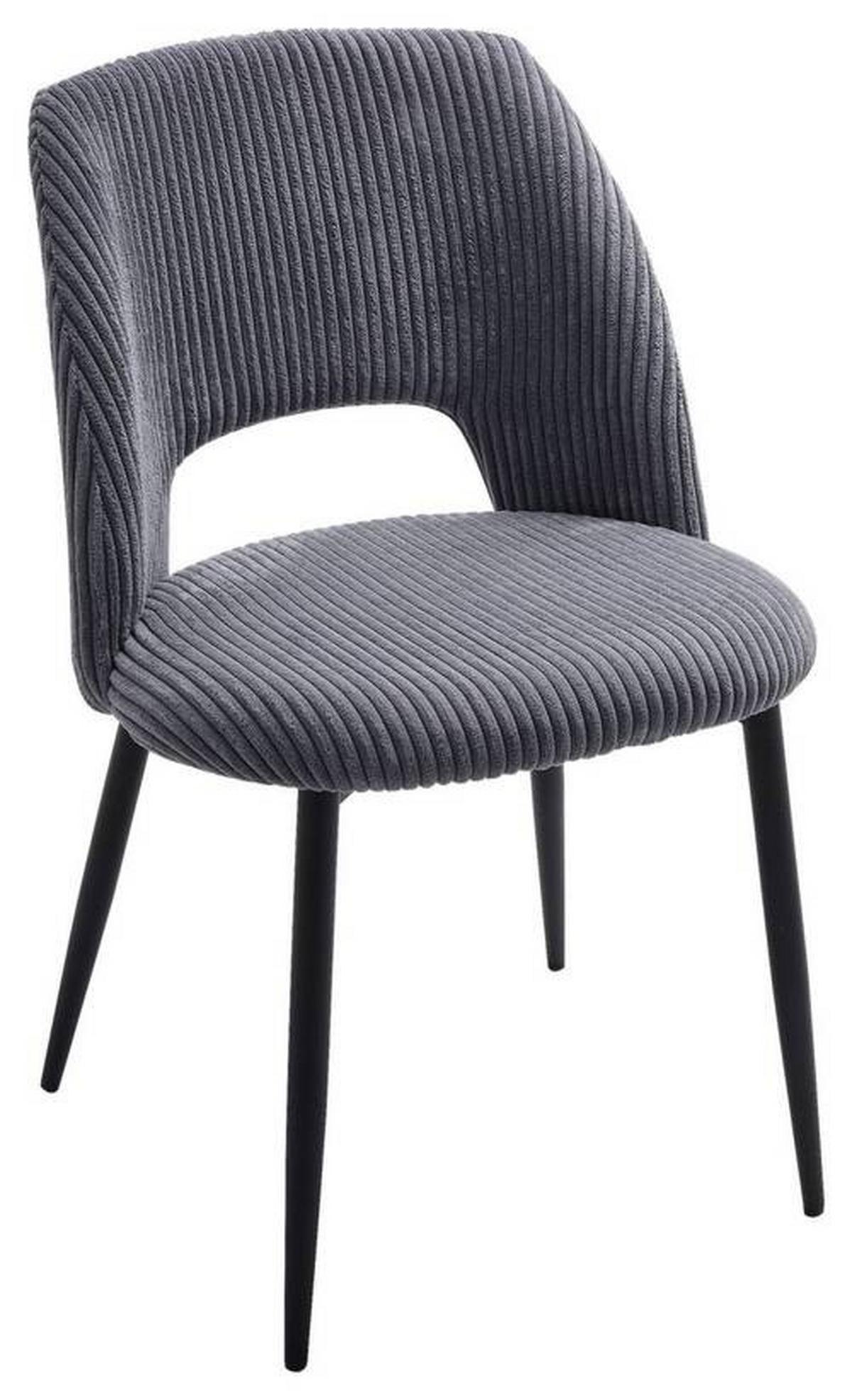 Židle Zoe šedá - šedá/černá, Lifestyle, kov/textil (51/82/57cm) - Mömax