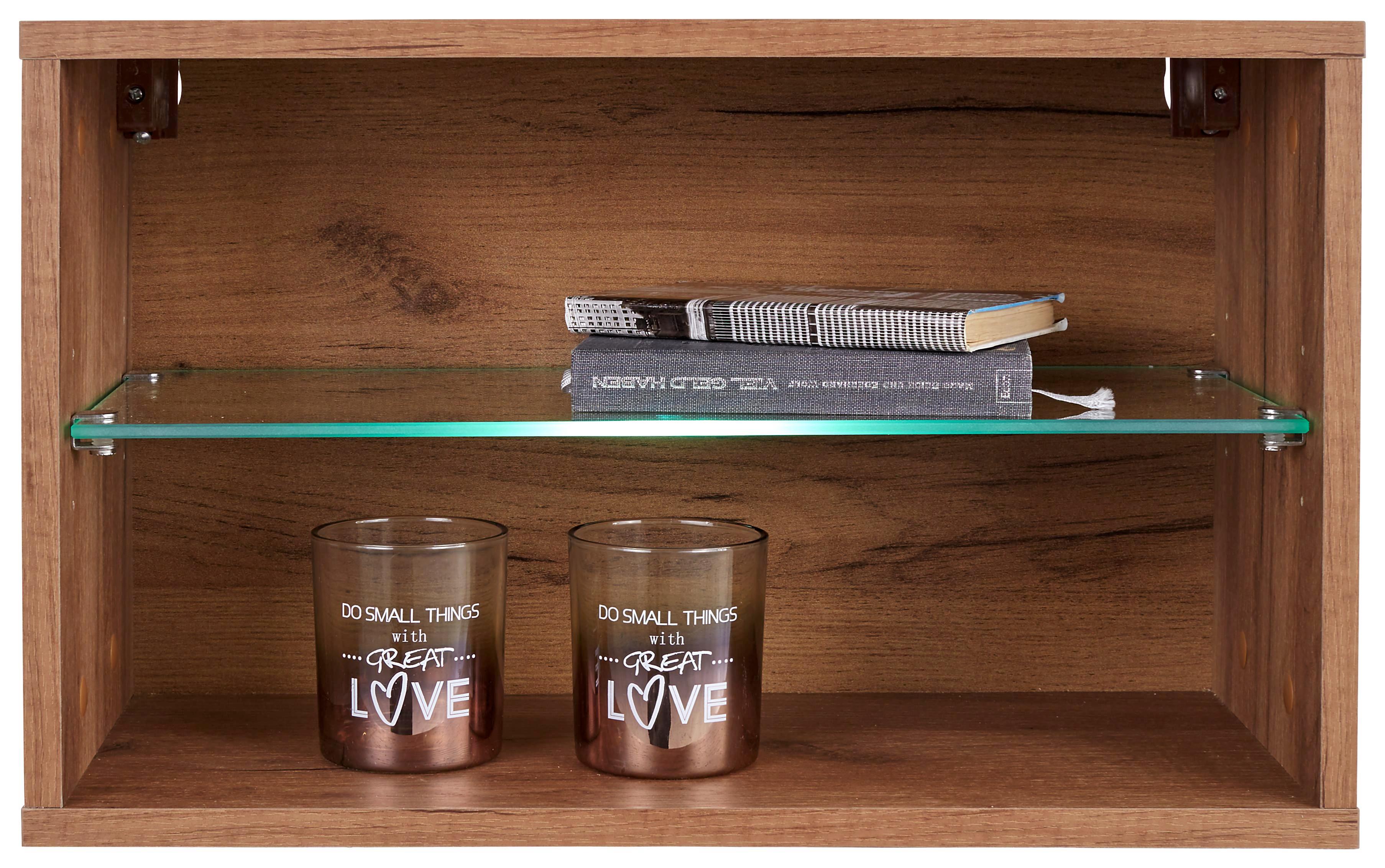 Hängeelement Avensis New - Eichefarben, KONVENTIONELL, Glas/Holzwerkstoff (56/34/25cm) - Luca Bessoni