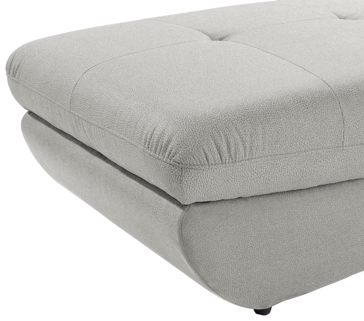 Taburetka s úložným priestorom Park, svetlosivá - čierna/svetlosivá, Modern, textil/plast (107/43/75cm) - Luca Bessoni