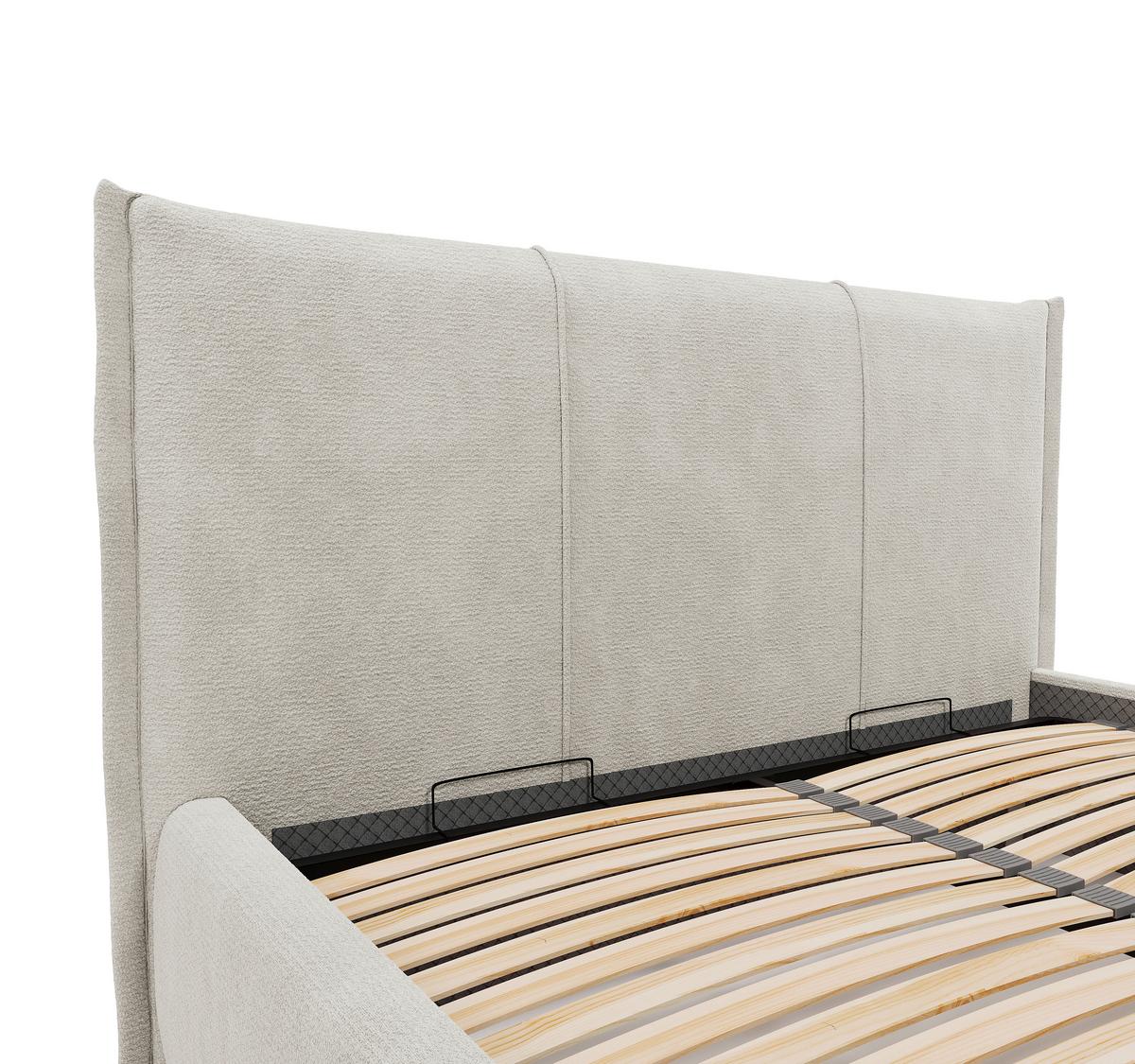 Polsterbett Beli Naturfarben Lf: 180x200 Cm - Schwarz/Naturfarben, MODERN, Holz/Holzwerkstoff (180/200cm) - MID.YOU