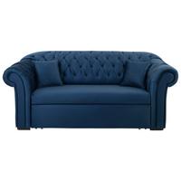 Schlafsofa Cupido - Schwarz/Dunkelblau, Design, Textil (213/86/99cm) - MID.YOU