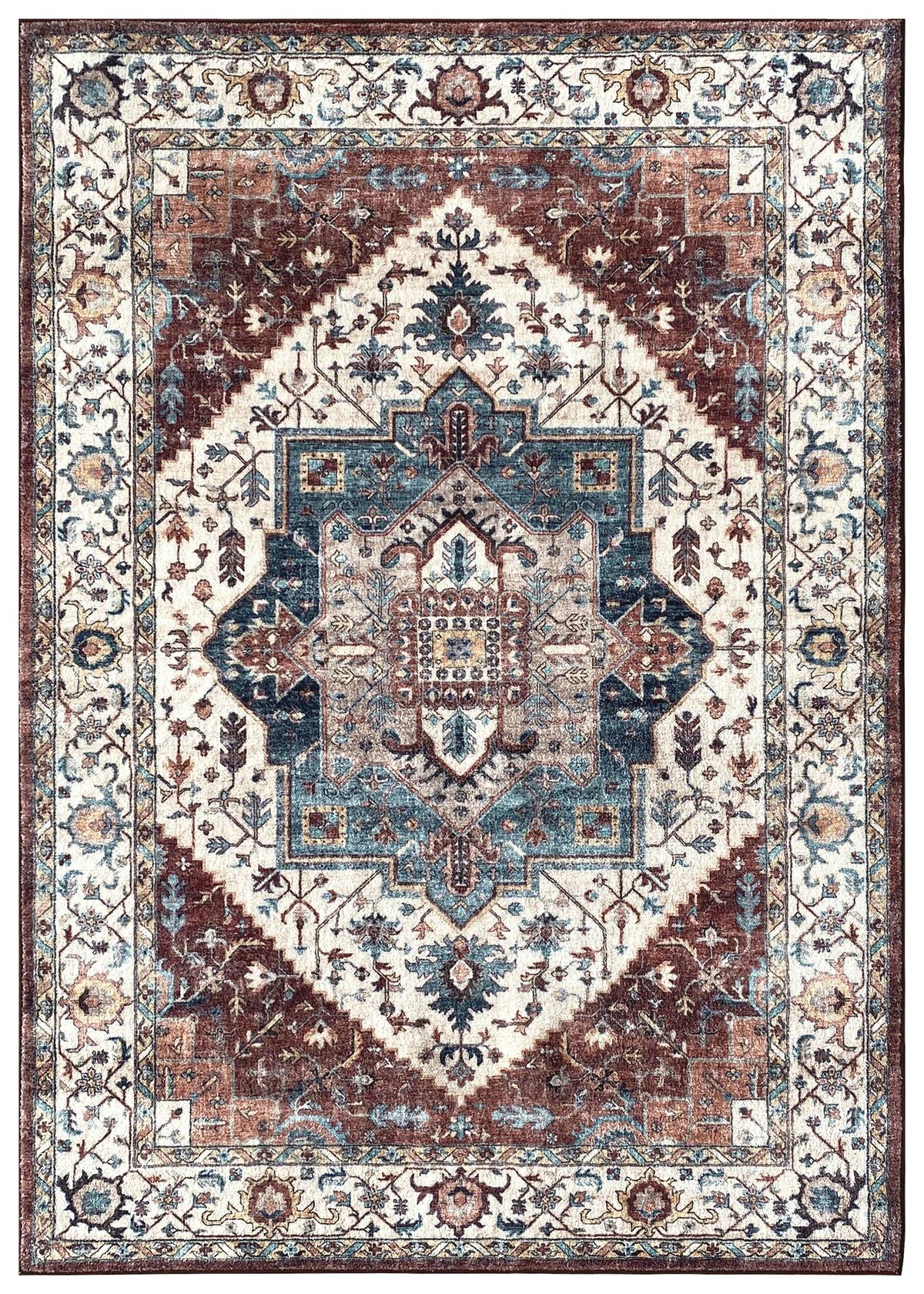 Orientalischer Webteppich Multicolor Thea 120x170 cm - Rot/Multicolor, ROMANTIK / LANDHAUS, Textil (120/170cm) - James Wood