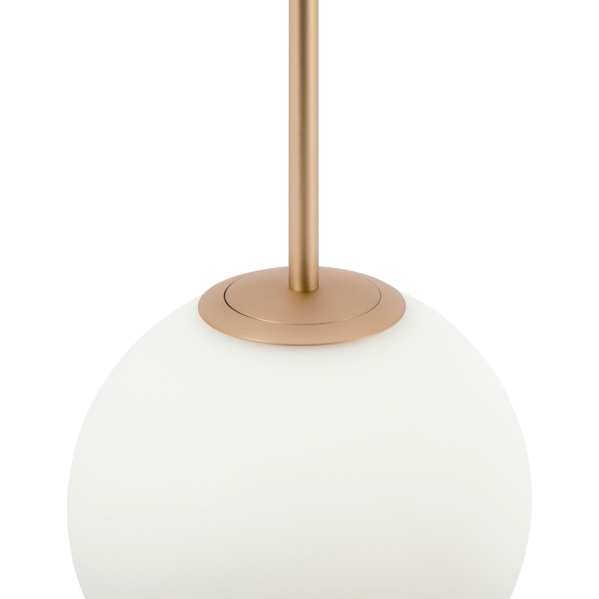 Pendelleuchte Basic Form - Goldfarben/Weiß, Trend, Glas/Metall (20/40cm) - MAYTONI
