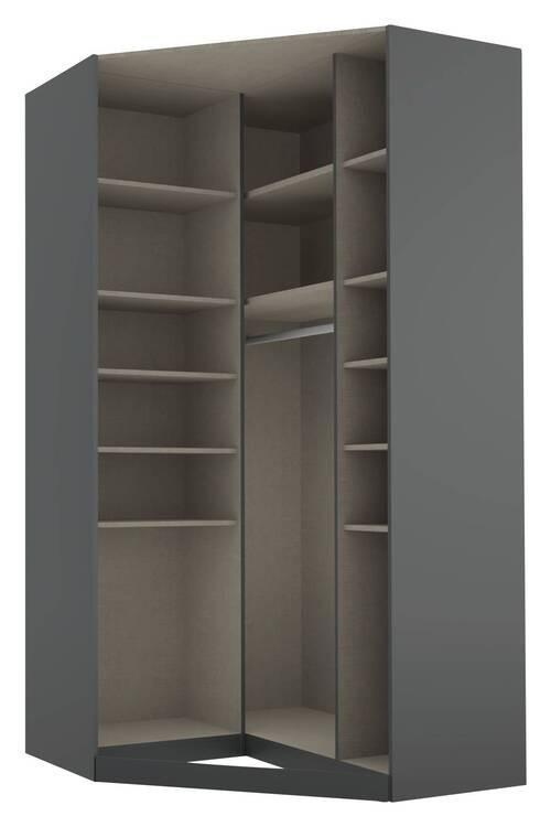 Eckschrank B: 117 cm Alabama, Grau - Grau, MODERN, Holzwerkstoff (117/229/117cm) - Rauch Möbel