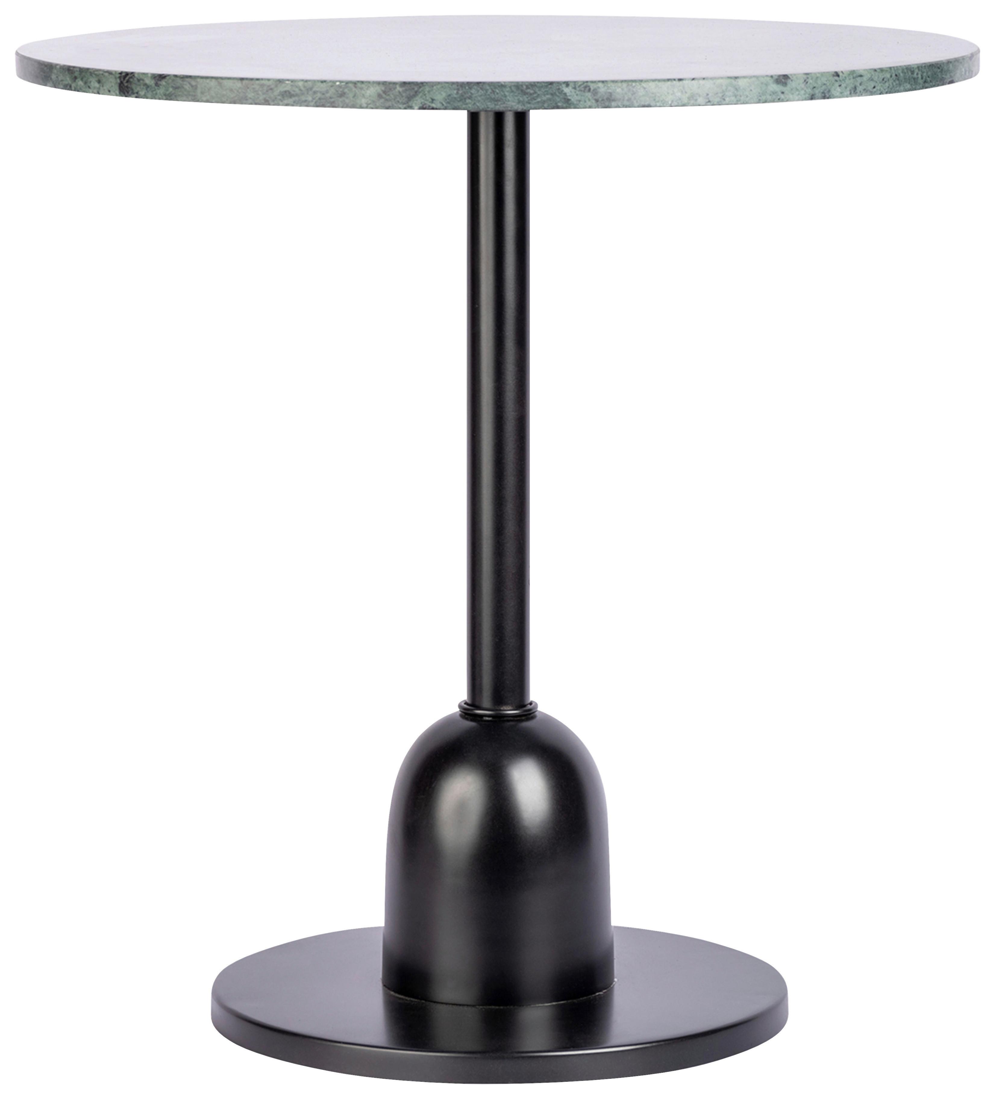 Beistelltisch Gordon 125 Grün/sschwarz B: 46 Cm - Dunkelgrün/Schwarz, Design, Stein/Metall (46/46/48cm) - Kayoom