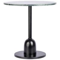 Beistelltisch Gordon 125 Grün/Sschwarz B: 46 cm - Dunkelgrün/Schwarz, Design, Stein/Metall (46/46/48cm) - Kayoom