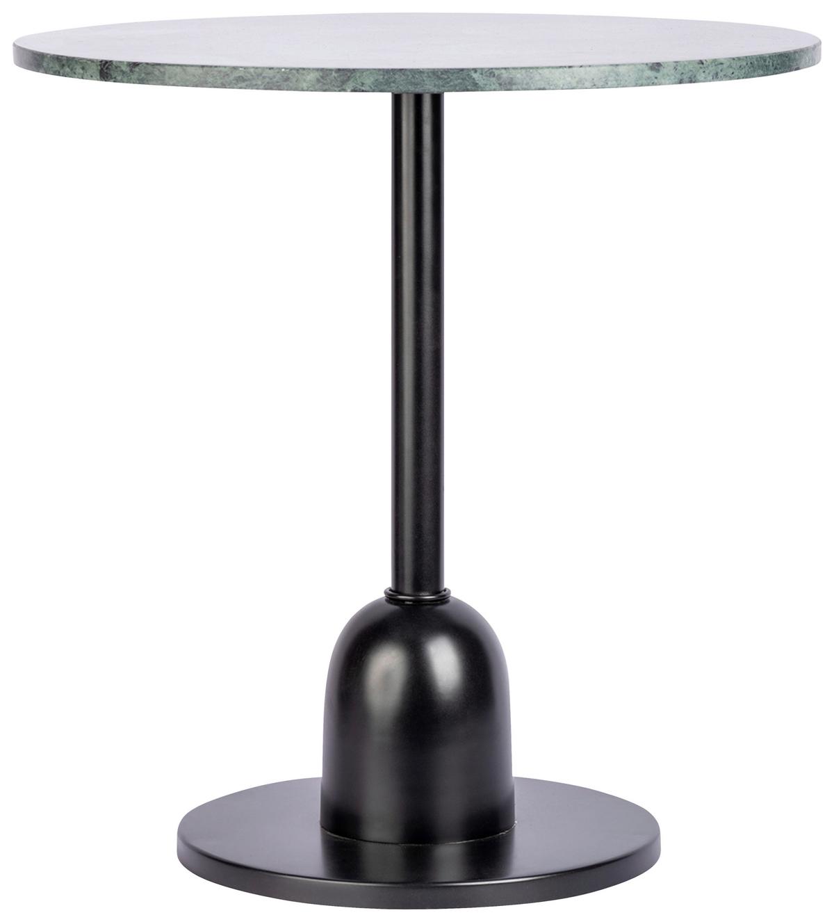 Beistelltisch Gordon 125 Grün/Sschwarz B: 46 cm - Dunkelgrün/Schwarz, Design, Stein/Metall (46/46/48cm) - Kayoom