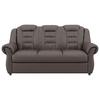 3-sitzer-sofa Boston Braun Lederlook - Schwarz/Braun, KONVENTIONELL, Textil (196/102/101cm) - Livetastic