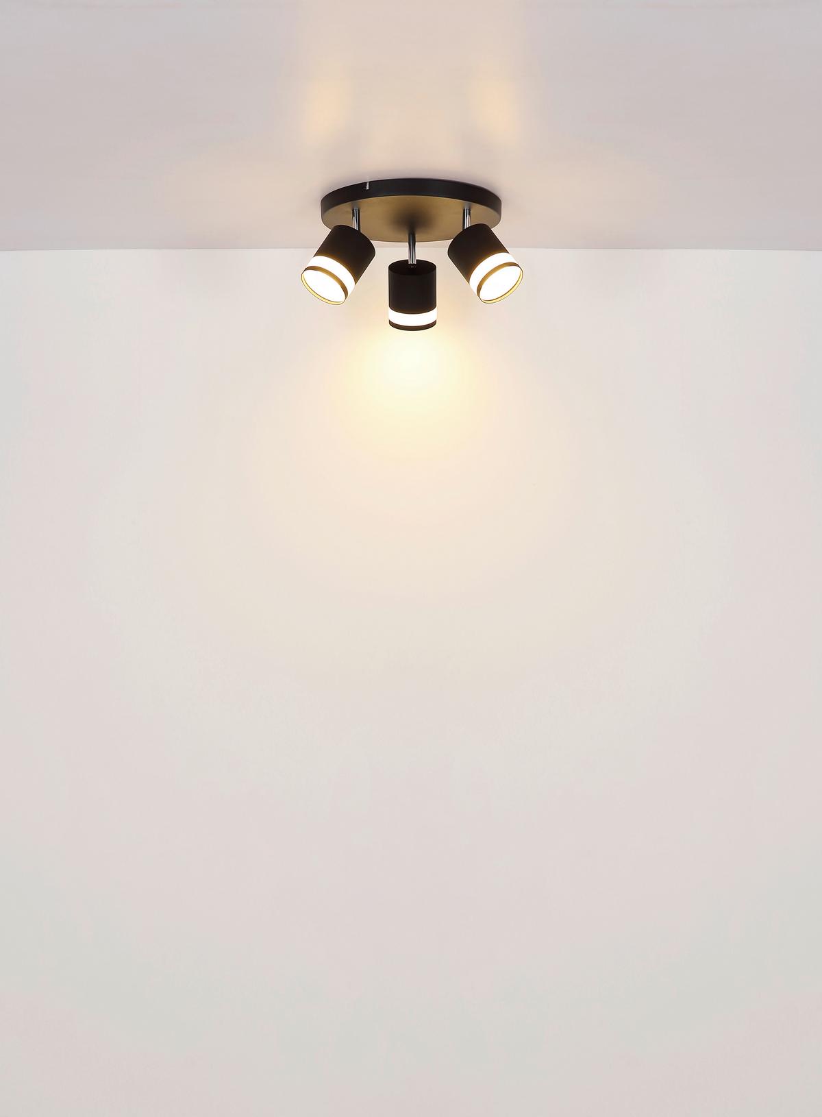 Spotlámpa 57852-3 Lucero - fekete/fehér, Design, műanyag/fém (30/18,5cm) - Globo