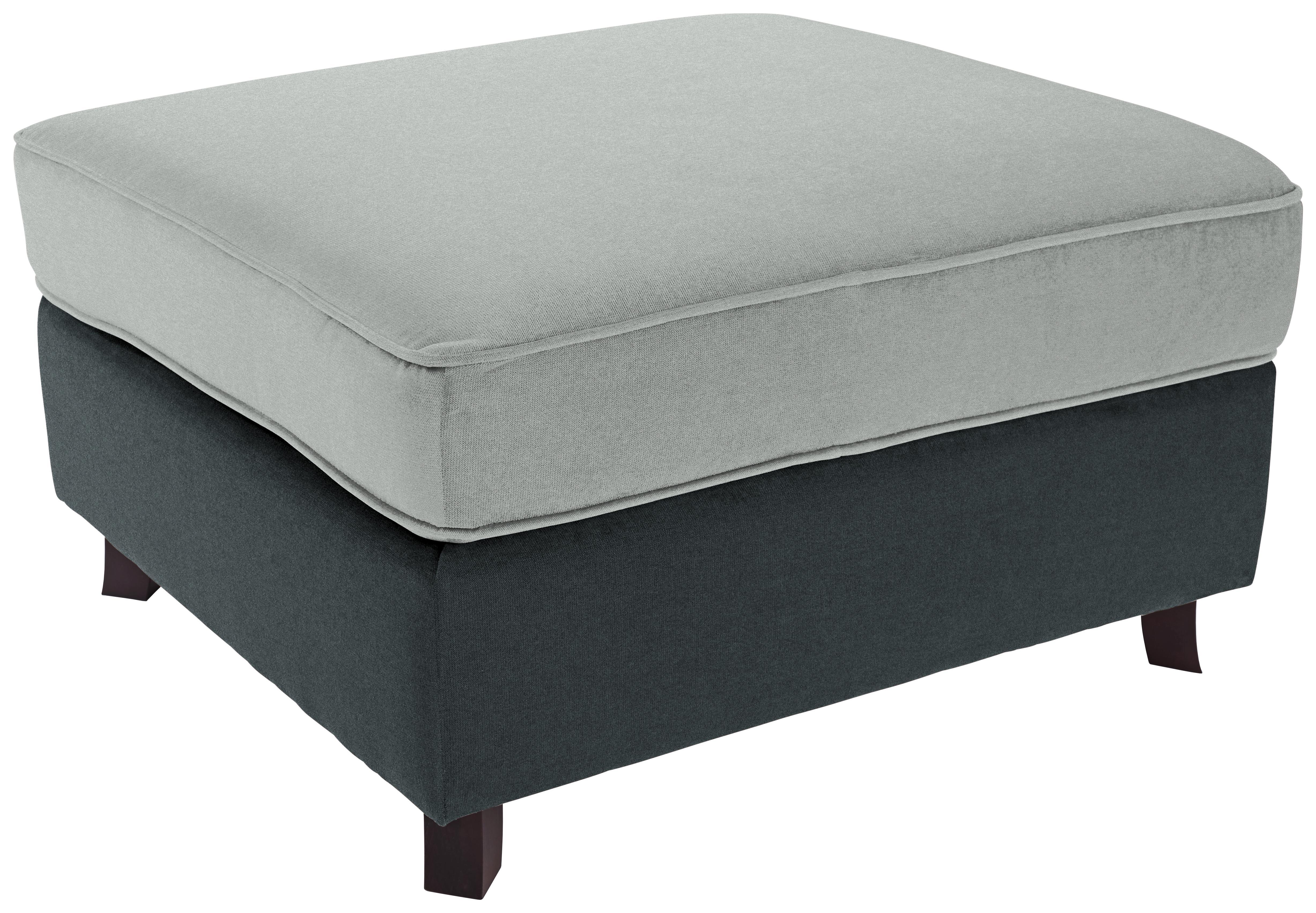 Hocker Living - Wengefarben/Dunkelgrau, ROMANTIK / LANDHAUS, Holz/Textil (100/48/80cm) - James Wood