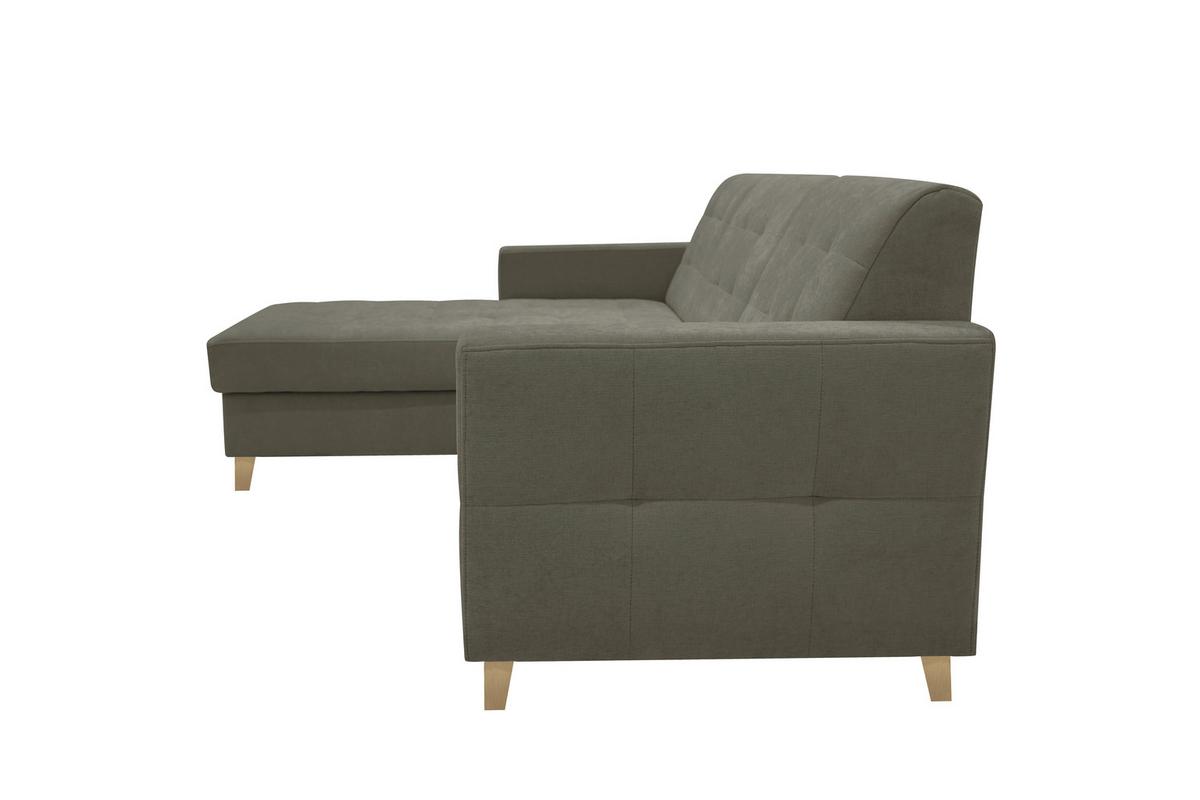 Rohová sedačka BJORN, oboustranná, zelená žinylka - zelená/přírodní barvy, Design, dřevo/textil (160/231cm) - Luca Bessoni