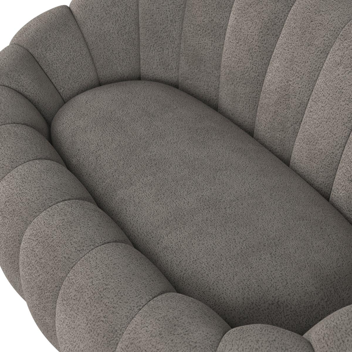 Pohovka LENA, tmavosivá ženilka, max. 280 kg - svetlohnedá/tmavosivá, Modern, drevo/textil (148/62/92cm) - Bessagi Home