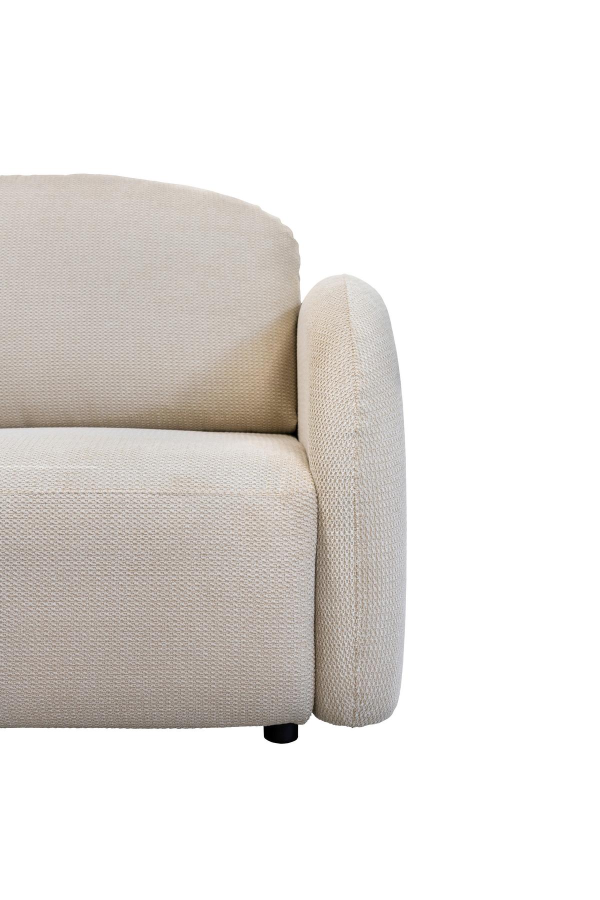 Rozkládací pohovka ROMA, béžová - černá/béžová, Design, textil (230/90/105cm)