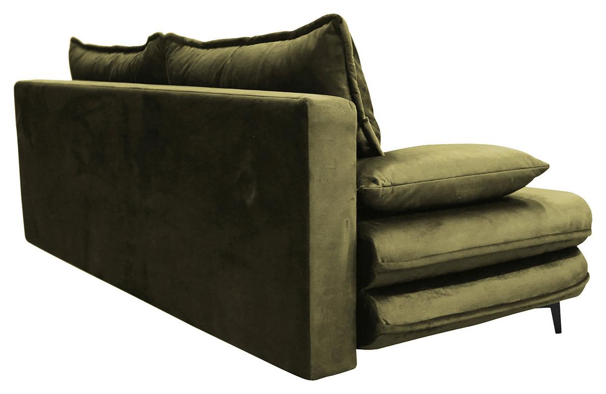 2-sitzer-sofa Mit Schlaffunktion Look B: 217 Cm - Dunkelgrün/Schwarz, Design, Textil (217/73/86/106cm) - MID.YOU