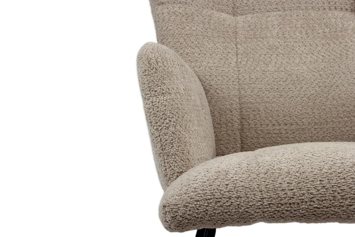 Schaukelstuhl Viktor Braun B: 62 cm - Naturfarben/Braun, Basics, Holz/Textil (62/90/52cm) - P & B