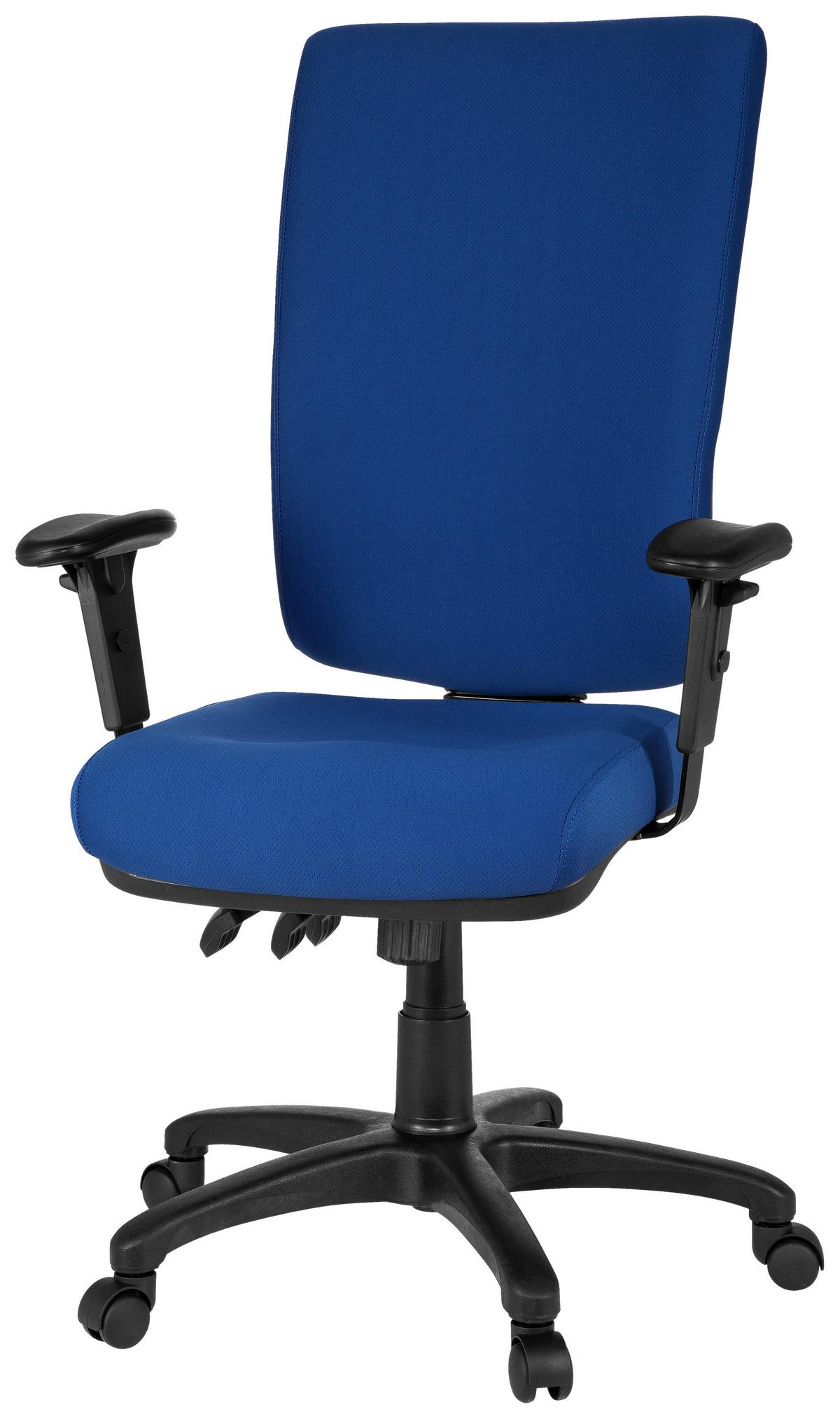 Bürostuhl Zenit High Blau bis 120 kg - Blau, Basics, Kunststoff/Textil (56/130/45cm) - MID.YOU