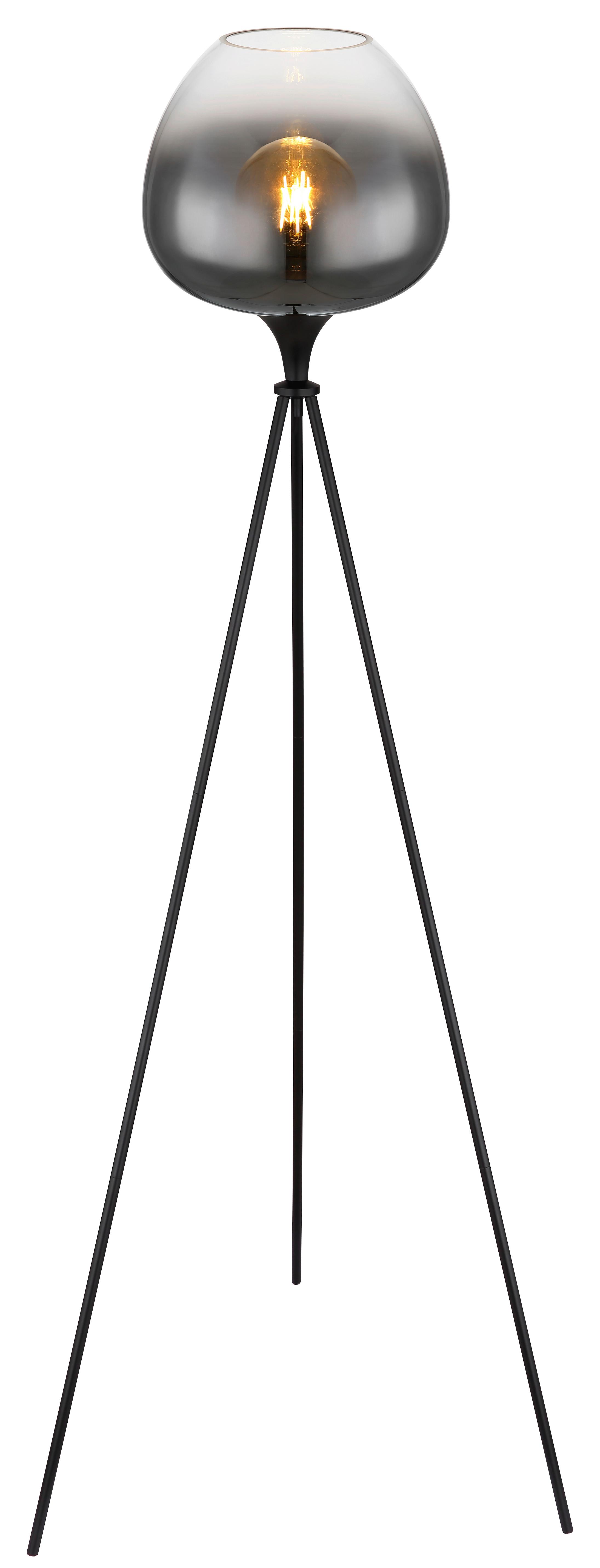 Stehleuchte 15548s1 - Schwarz, Design, Glas/Metall (65/145cm) - Globo