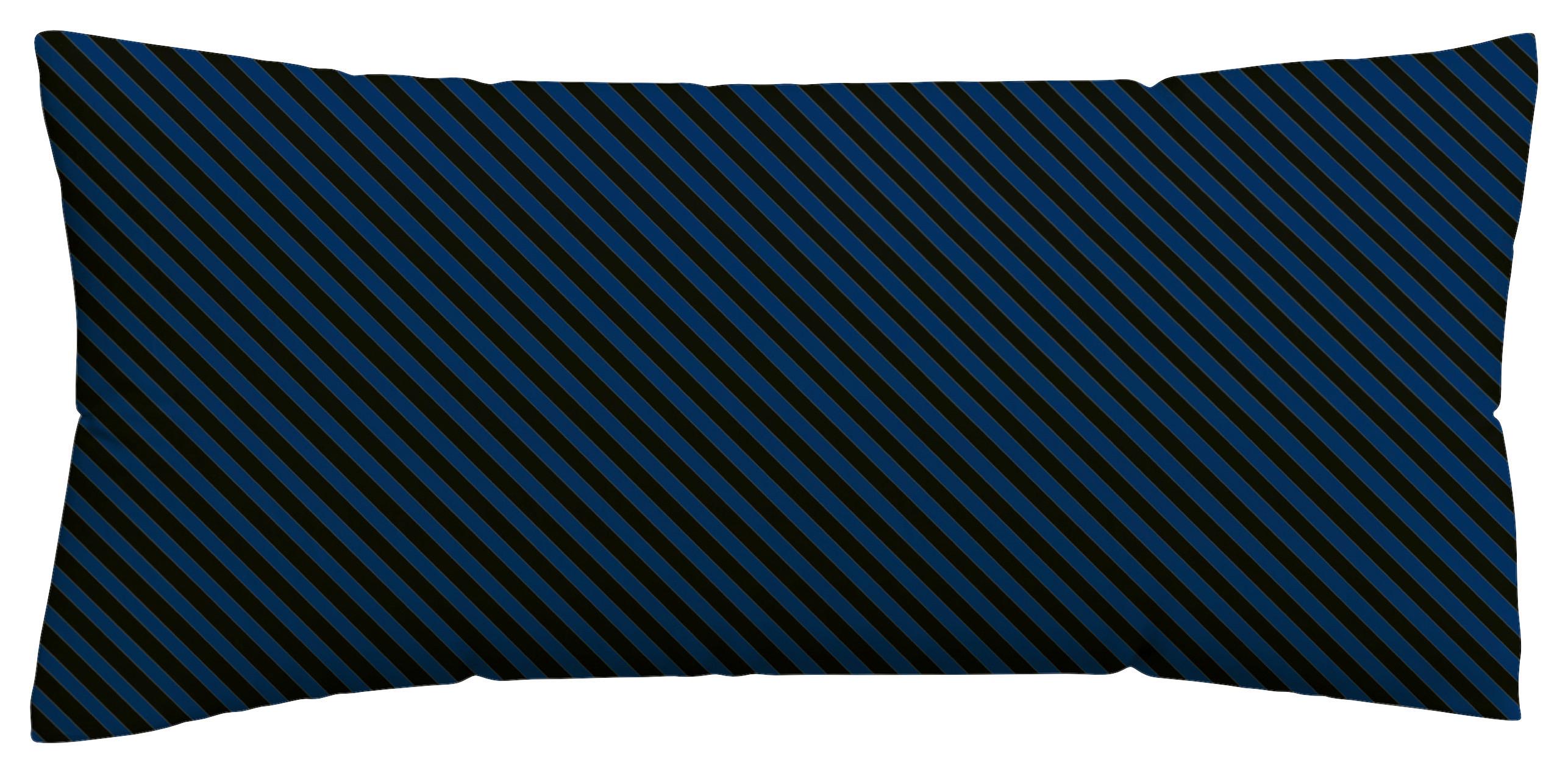 Kopfpolsterbezug Woven Satin Fade - Schwarz/Dunkelblau, Basics, Textil (40/80cm) - Schlafgut