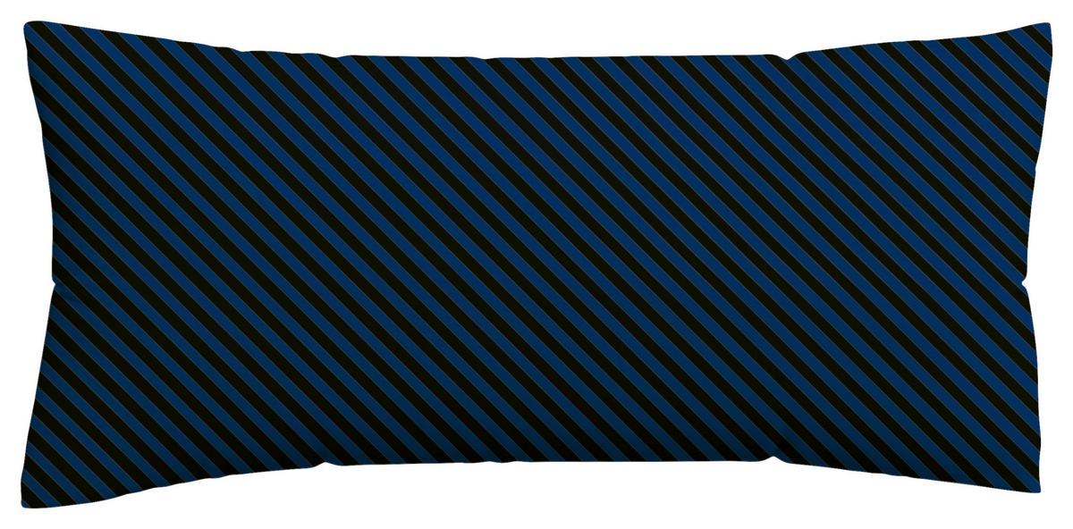 Kopfpolsterbezug Woven Satin Fade - Schwarz/Dunkelblau, Basics, Textil (40/80cm) - Schlafgut