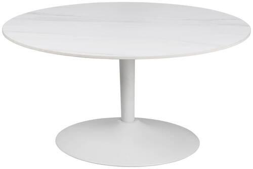 Konferenční stolek MALTA keramika bílá - bílá, Design, kov/keramika (90/45cm) - Livetastic