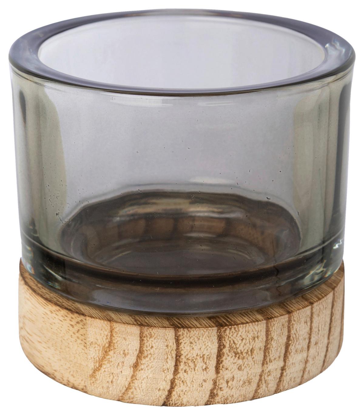 SVIETNIK MAJA II - hnedá/číra, Basics, sklo (8,5/13cm) - Modern Living
