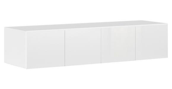 Aufsatzschrank 181 cm Max Alpinweiß - Weiß Hochglanz/Weiß, KONVENTIONELL, Holzwerkstoff (181/39/54cm) - James Wood