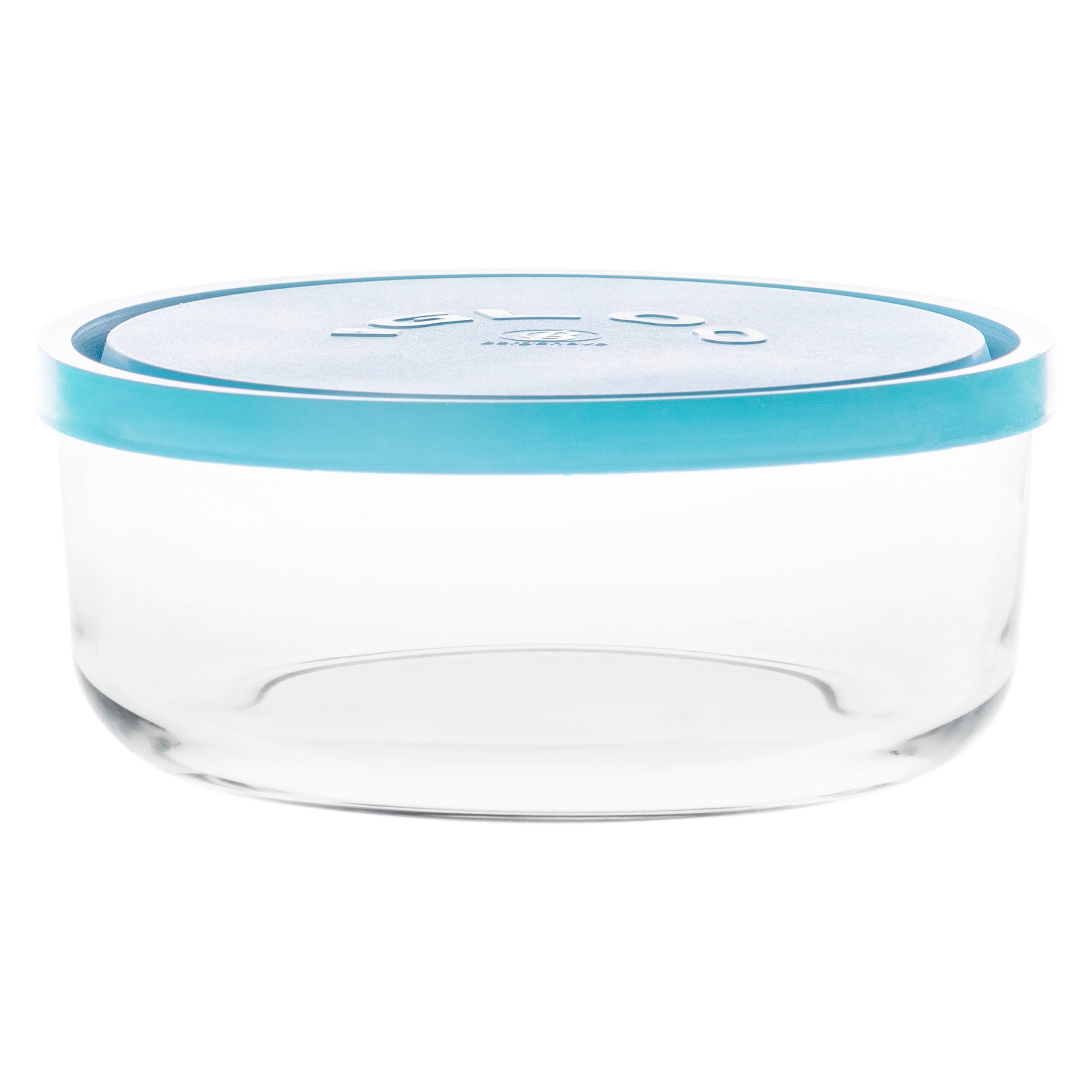 Vorratsdose Franjo - Türkis/Klar, MODERN, Glas/Kunststoff (18/7.5cm) - Luca Bessoni